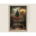 thumbnail image 1 of Winter Wall Art Print, Antique Victorian Bar Cart With Winter Tree Home Decor #197, 16x24 UNFRAMED, 1 of 3