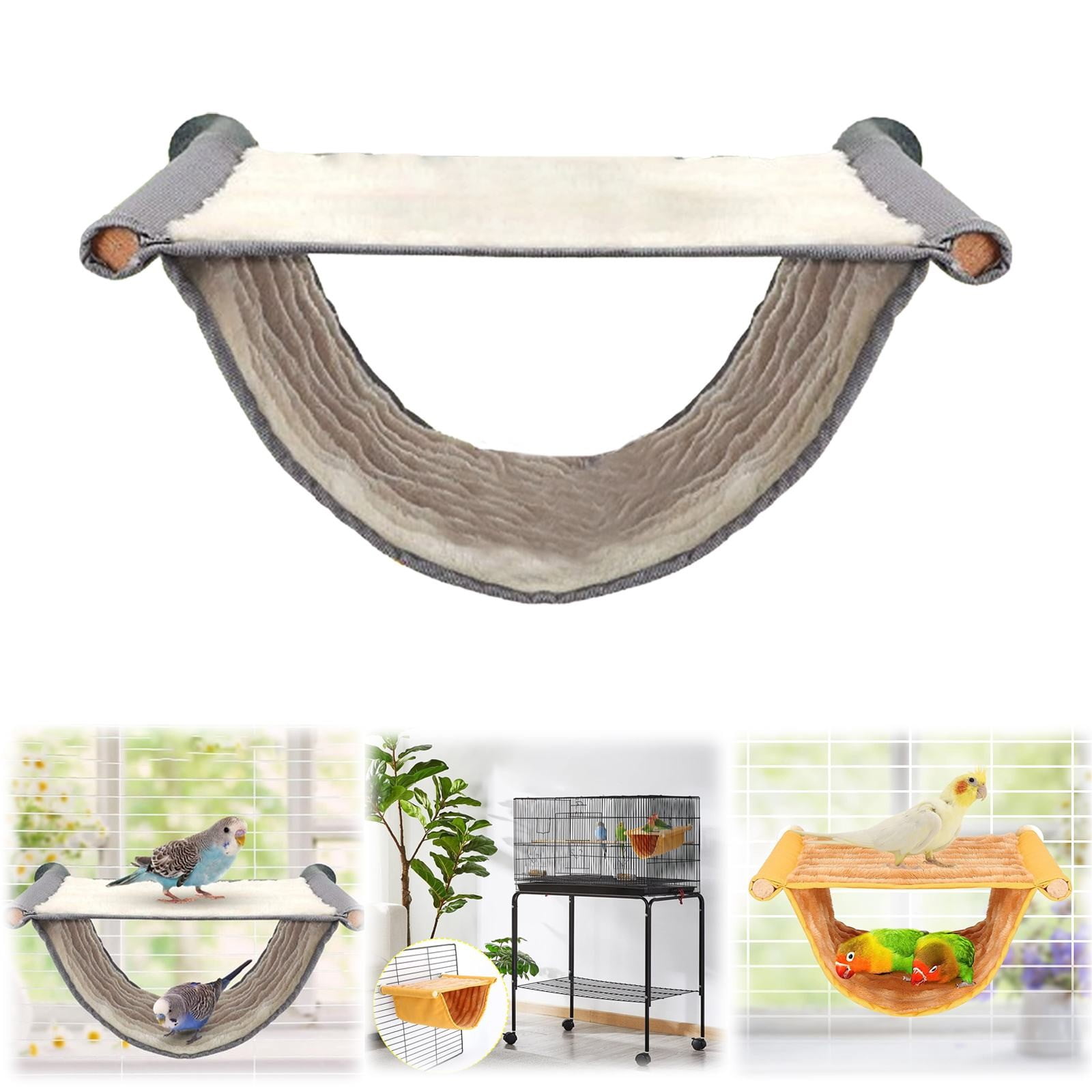 Large Winter Warm Bird Nest House – Zipper Back For Easy Cleaning, Hanging Bed For Parrots, Conures, Lovebirds, Budgies (Purple)