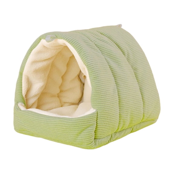 Winter Warm Bird Nest Bed, Plush Hanging Bird Bed for Cage, Hideaway Sleeping Nest for Budgies, Parakeets, Cockatiels, Conures Light Green