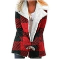 thumbnail image 1 of Winter Warm Caots for Womens Fashion Plus Size Zip Up Composite Plush Button Lapels Jacket Outwear Coat Gifts for Womens, 1 of 4