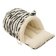 thumbnail image 1 of Winter Warm Cat Cave Bed for Indoor Cats, Enclosed Plush Pet Sleeping Pod with Non- Bottom, Machine Washable Calming Nest for Kittens and Small Dogs in Home Living Room, 1 of 5