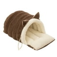 thumbnail image 1 of Winter Warm Cat Cave Bed for Indoor Cats, Enclosed Plush Pet Sleeping Pod with Non- Bottom, Machine Washable Calming Nest for Kittens and Small Dogs in Home Living Room, 1 of 5