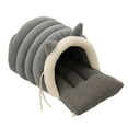 thumbnail image 1 of Winter Warm Cat Cave Bed for Indoor Cats, Enclosed Plush Pet Sleeping Pod with Non- Bottom, Machine Washable Calming Nest for Kittens and Small Dogs in Home Living Room, 1 of 5