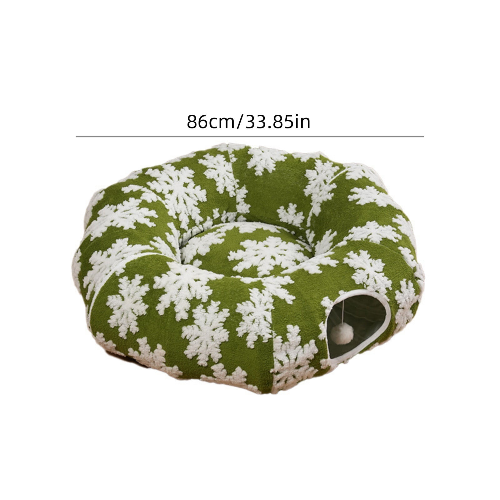 Winter Warm Christmas Tree Pet Bed With Running Track Foldable Holiday ...