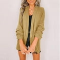 thumbnail image 1 of Winter Warm Coats for Women, Ladies Solid Ladies Suit Turn-down Collar Cardigan Casual Coat Jackets Brown XL, 1 of 6