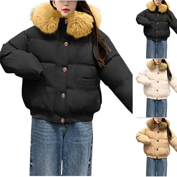 Winter Warm Coats for Womens Fashion Plus Size Casual Long Sleeve Solid Button Pocket Ladies Blouse Coat Outwear Jacket