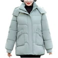 thumbnail image 1 of Winter Warm Coats for Womens Fashion Plus Size Casual Loose Solid Color Pocket Zippered Reversible Long Coat, 1 of 8