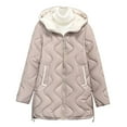 thumbnail image 1 of Winter Warm Coats for Womens Fashion Plus Size Casual Loose Solid Color Pocket Zippered Reversible Long Coat, 1 of 3