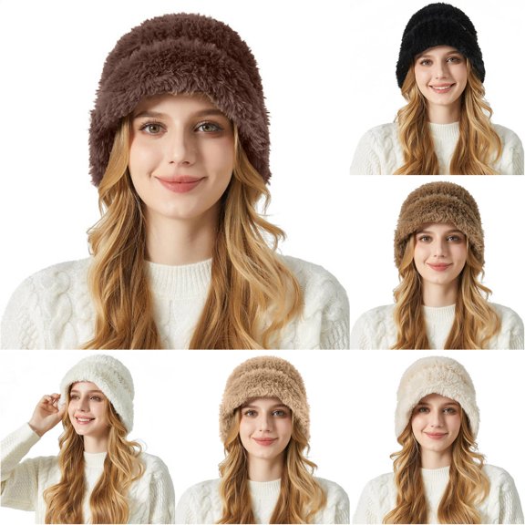 Winter Warm Daily Fashionable Elastic Casual Slouchy Hat Suitable for Man and Woman Mens Hat Rabbit M
