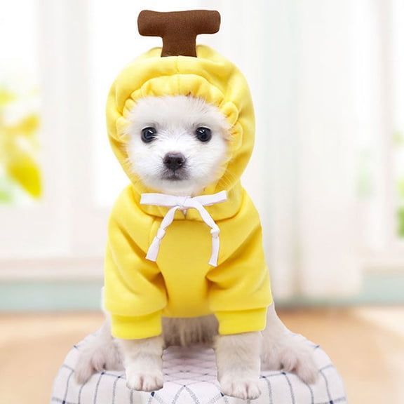 Winter Warm Dog Clothes Cute Plush Dog Coat Hoodies For French Bulldog Pet Halloween Frog Fruit Cosplay Costume Small Dog Jacket