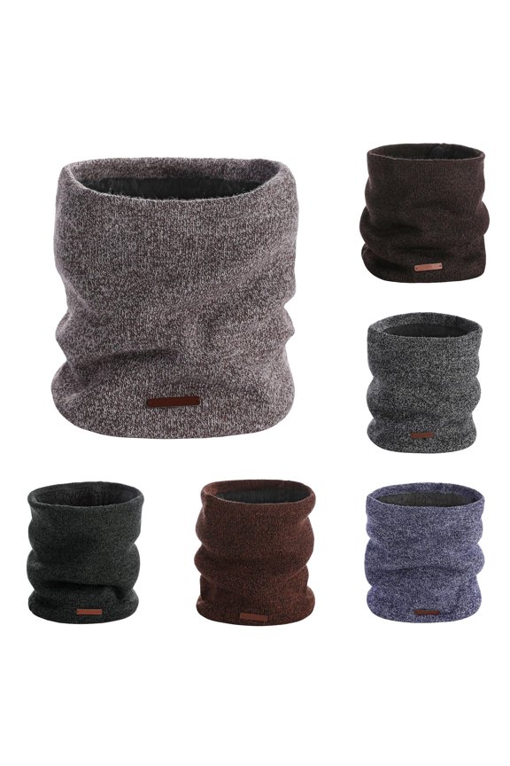 Winter Warm Double Layer Neck Gaiter Unisex Knitted Snood for Adults
