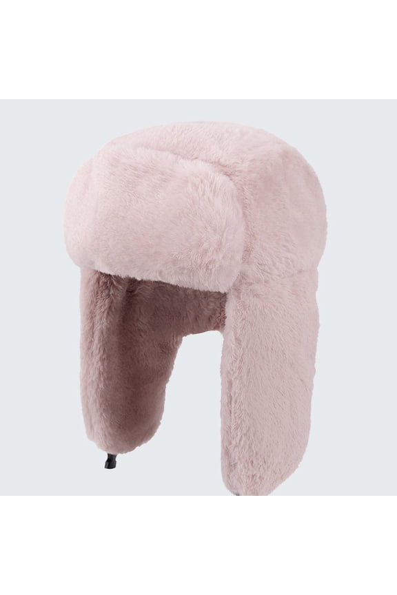 Winter Warm Ear Flap Hat Unisex Thick Lined Windproof Outdoor Thermal Cap