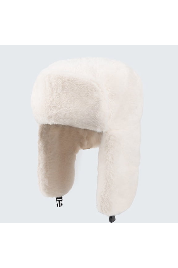 Winter Warm Ear Flap Hat Unisex Thick Lined Windproof Outdoor Thermal Cap