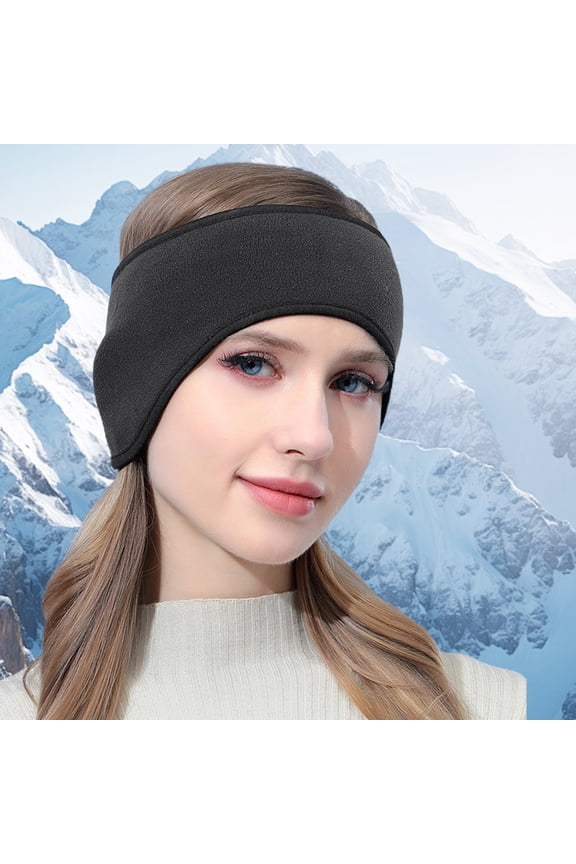Winter Warm Ear Muff Headband Soft Stretch Polyester Spandex Fabric Non-Slip Lightweight Portable Windproof Ear Protection for Running Hiking Skiing Cycling Outdoor Activities