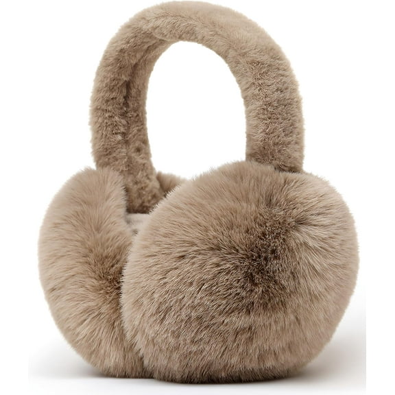 Winter Warm Ear Muffs for Women Foldable Earmuffs Fluffy Soft Ear Warmers, Warm Ear Covers for Cold Weather