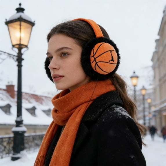 Winter Warm Earmuffs for Men and Women,Cold Weather Ear Protection,Foldable Thermal Ear Muffs for Outdoor Activities,Commuting,Travel,Sports,7.09x6.5x4.33 inch,Soft Polyester,Windproof,Adjustable