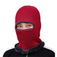 thumbnail image 1 of Winter Warm Elastic Soft Ear Protection Knitted Scarf hat Fleece Lined Beanie Hat for Men and Women, 1 of 7