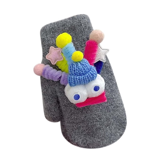 Winter Warm Eyes Soft Stretchable Gloves for Adults Unisex Cozy Cold Weather Hand Warmers for Holiday Party