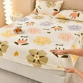 Winter Warm Fitted Sheet Stars Pinted Flannel Fleece Bed Sheet for
