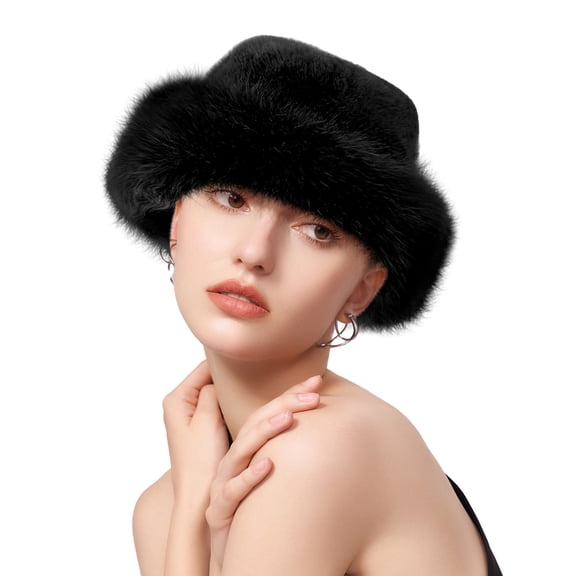 Winter Warm Fleece Bucket Hat, High-Quality Wide-Brimmed Stylish Hat, Fashionable Winter Hat, Perfect Gift for Multiple Occasions and Holidays