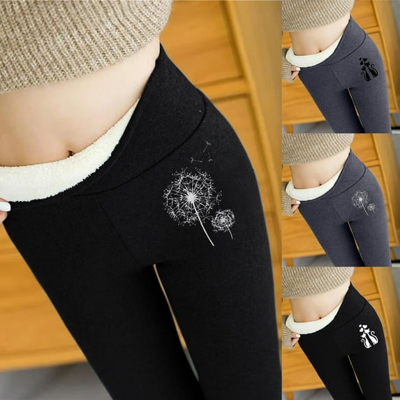 Winter Warm Fleece Lined Leggings Women,Thick Thermal Velvet Tights