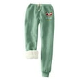 thumbnail image 1 of Women's Winter Warm Fuzzy Sweatpant High Waist Sherpa Lined Jogger Fleece Pants Drawstring Elastic Waist Printed Pants Womens Clothes, 1 of 6