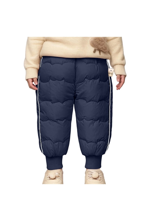 Winter Warm Girls' Down Silk Thermal Leggings - Soft, Lightweight, and Heated for Cold Days