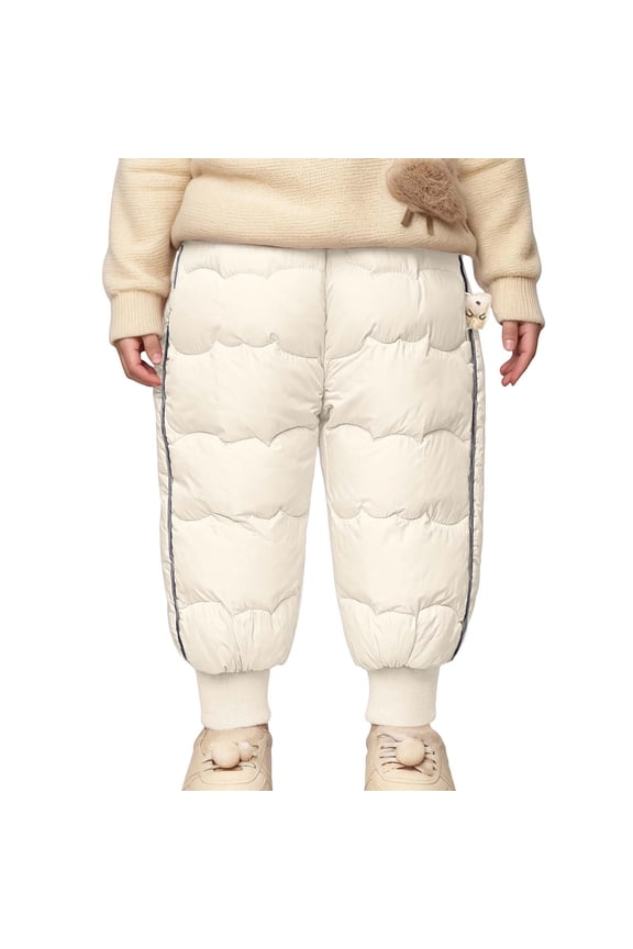 Winter Warm Girls' Down Silk Thermal Leggings - Soft, Lightweight, and Heated for Cold Days