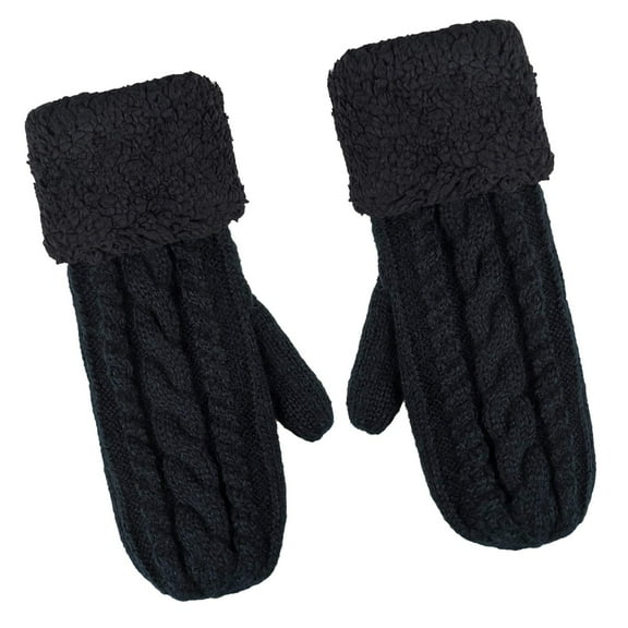 Winter Warm Gloves, Shu Cotton Plush Cable-Knit, Thickened Padding, Soft, Multi-Style, Cold-Proof