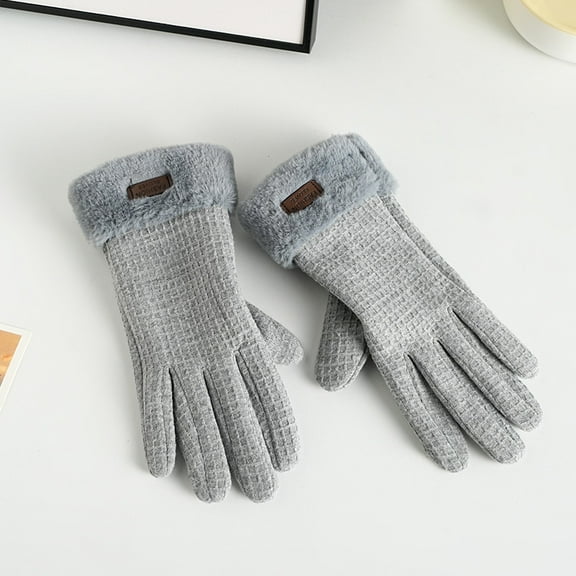 Winter Warm Gloves for Women, Driving, Outdoor Sports, Cycling, Touchscreen with Velvet, Winter Gloves