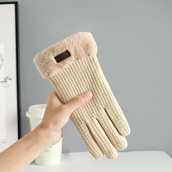 Winter Warm Gloves for Women, Driving, Outdoor Sports, Cycling, Touchscreen with Velvet, Winter Gloves