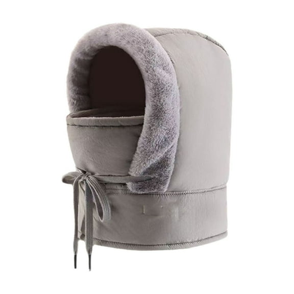 Winter Warm Hat with Face Mask, Thick Lined Ski Hat with Adjustable Strap and Neck Cover, Windproof Waterproof Outdoor Hat for Men and Women Skiing Cycling Hiking