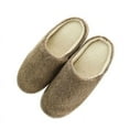 thumbnail image 1 of Winter Warm Home Memory Foam Slippers for Women Men, Unisex Furry Coral Velvet Closed Toe Slippers for Indoor Outdoor, 1 of 3