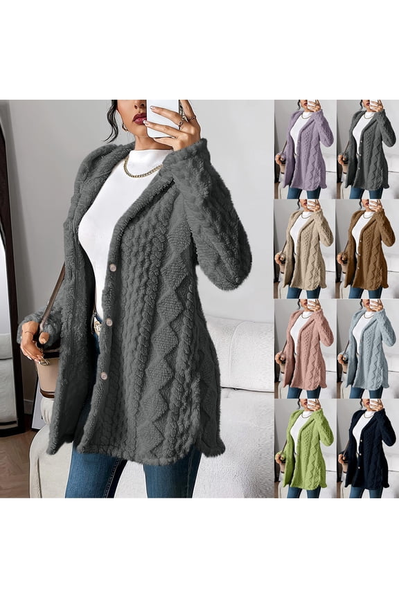 Winter Warm Hooded Long Sleeve Blouse Coat Top Loose Fit Thermal Thickened Outerwear for Women Cold Weather | CSEONE,Pink XL