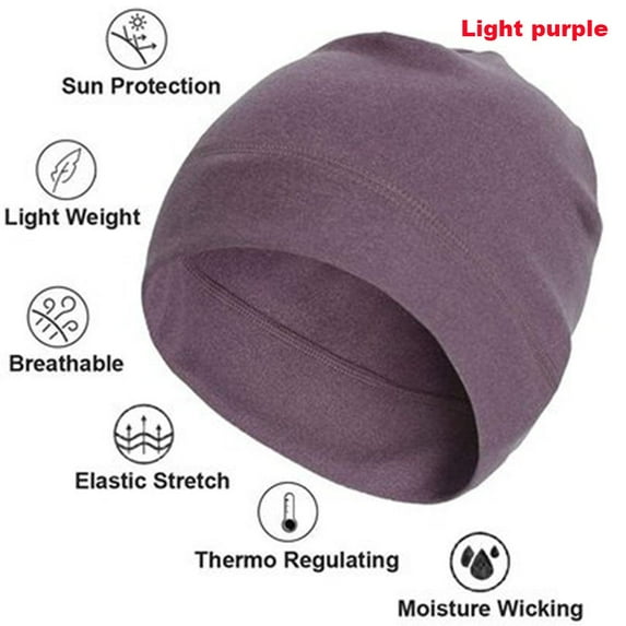 Winter Warm Hunting Windproof Bonnet Skullcap Hiking Caps Ski Baggy Hat Fleece Hats Military Tactical Cap LIGHT PURPLE