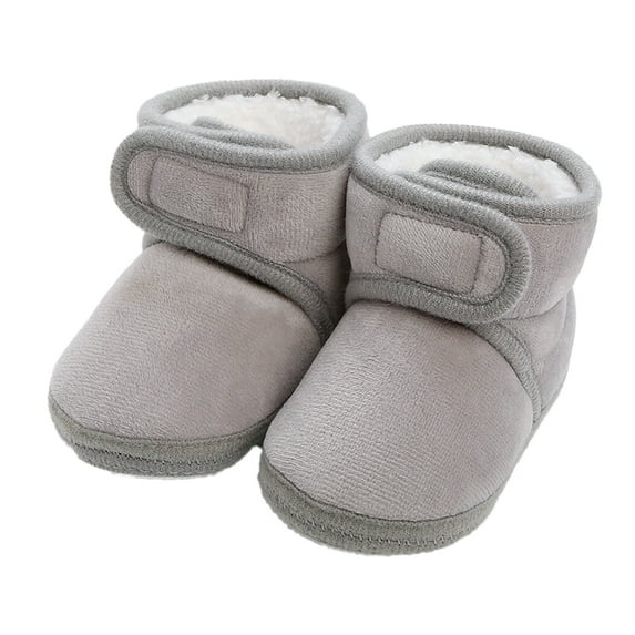 Winter Warm Infant Newborn Crib Sock Shoes First Walkers-gray-13 yards