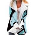 thumbnail image 1 of Winter Warm Jackets for Womens Fashion Plus Size Zip Up Composite Plush Button Lapels Jacket Outwear Coat, 1 of 5