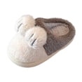 thumbnail image 1 of Winter Warm Kids Cotton Slippers with Memory Foam - Ultra Soft House Shoes for Boys Girls Indoor/Outdoor Home Comfort Non- Sole,Color:2 Grey,Size:2.5-3 Years, 1 of 5