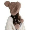 thumbnail image 1 of Winter Warm Knit Hats for Women Pompom Ushanka Trapper Cap with Ear Covers, 1 of 4