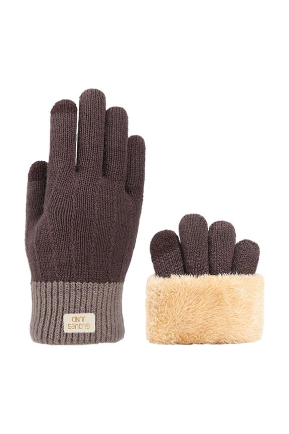 Winter Warm Knitted Gloves Cycling Skiing Touchscreen Wool Knitted Gloves K