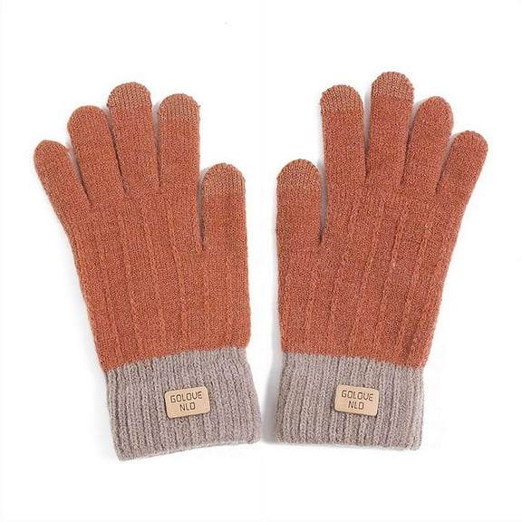 Winter Warm Knitted Gloves, Warm Touchscreen Knitted Gloves for Cycling Skiing, Thick Winter Mittens for Men Women