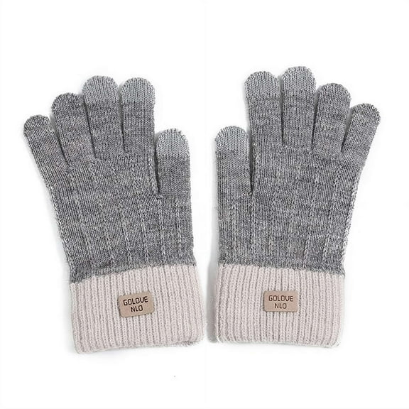 Winter Warm Knitted Gloves, Warm Touchscreen Knitted Gloves for Cycling Skiing, Thick Winter Mittens for Men Women