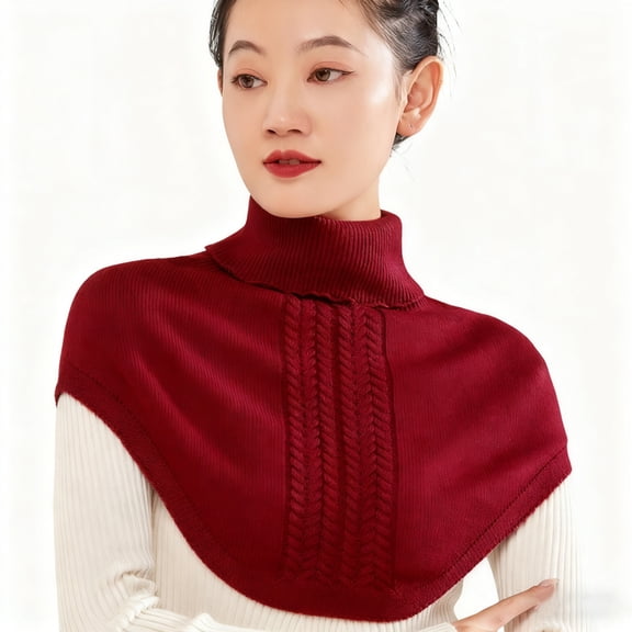 Winter Warm Knitted Pullover Neck Warmer Scarf Shawl For Lady Women Kids And Teens Cold Weather Accessories