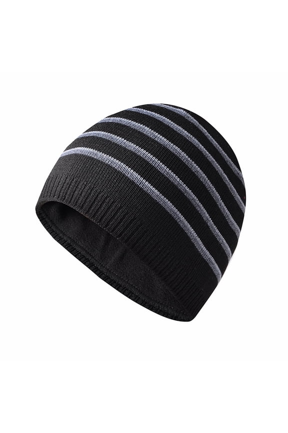 Winter Warm Knitting Hats Plain Skull Beanie Cuff Toboggan Knit Cap for Women Men