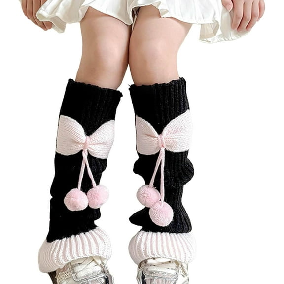 Winter Warm Leg Warmers for Girls Fall Fashion Kawaii Knitted Legwarmers Cute Soft Socks Accessories Kids 3-15 Years