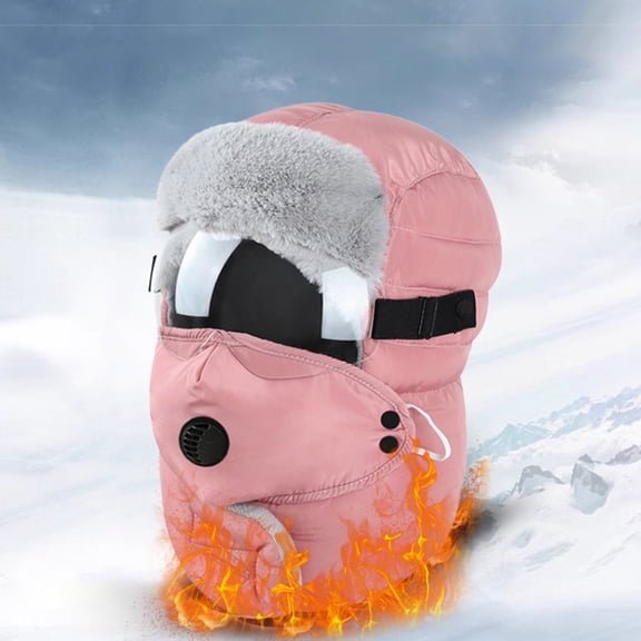 Winter Warm Lined Ear Hat Thick Windproof Outdoor Riding Cap for Men and Women Hats