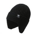 thumbnail image 1 of Winter Warm Men Beanie Hat Knit Work Hat With Ear Flaps Outdoor Sport Ski Cap, 1 of 7