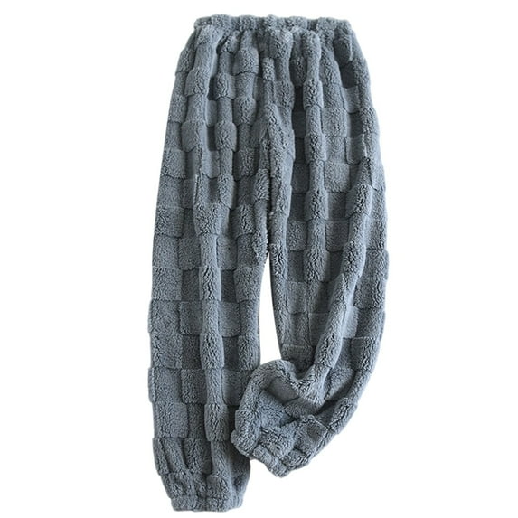 Winter Warm Pants For Women Lined Thick Pajama Bottoms For Home Cozy Flannel Trousers Loose Fit With Elastic Waist For Autumn And Winter