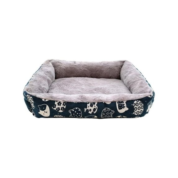 Winter-Warm Pet Bed, Cozy All-Season Dog and Cat Bed, Soft Velvet Fabric, Wetproof Base, Skidproof Bottom, Stylish Design for Small to Large Pets