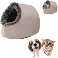 thumbnail image 1 of Winter Warm Pet Cave Bed, 2026 New Winter Cozy Cat Tent for Indoor, Soft Plush Cozy Indoor Nest with Non-Slip Bottom for Small Medium Dogs, Cats (Dark Gray, M, 16 * 14 * 13inches), 1 of 8